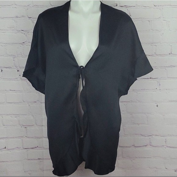 Victoria's Secret Other - New-Victoria’s Secret silky satin ruffles peignoir babydoll Kimono Bathrobe OS